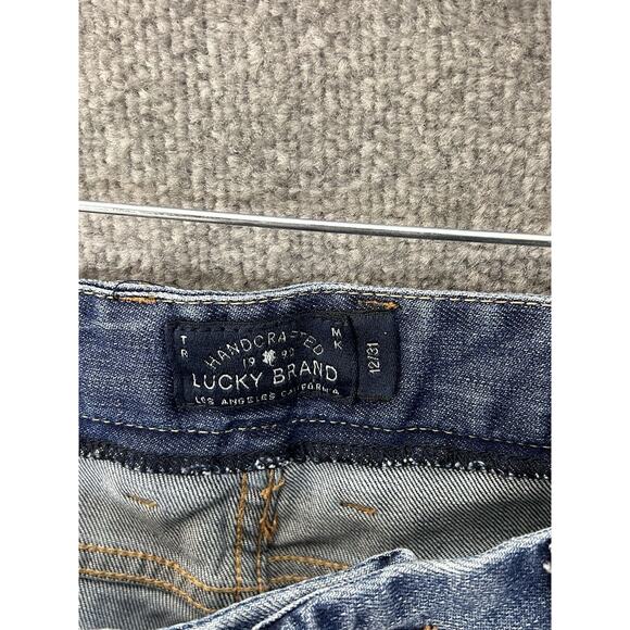 Lucky Brand Sweet Jean Crop Jeans Womens Size 12 Blue Denim Pockets‎ - Picture 3 of 10